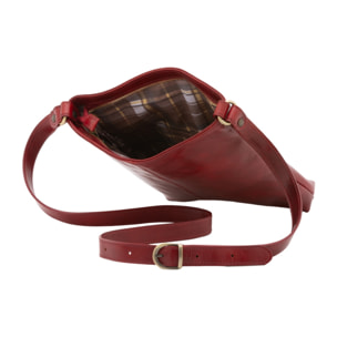 Borsa a tracolla uomo in vera pelle - Modello False - Made in Italy - 26.0 x 34.0 x 5.0 cm