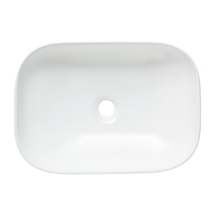 Vasque à poser 45,5 x 32,5 cm - blanc brillant - sans trop-plein - Infinitio SAT