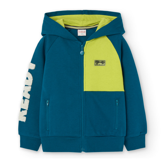 Chaqueta felpa con capucha de niño -BCI