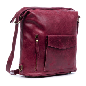 Irene Bolso de hombro Mujer.Piel auténtica Gamuza Lavado a la Piedra