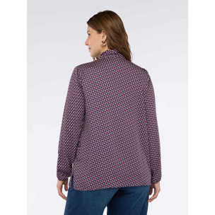 Fiorella Rubino - Camicia stampa geometrica in viscosa - Blu