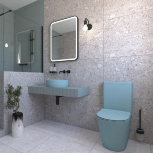 Infinitio WC à poser complet en céramique avec abattant SoftClose, vert mat (SATINF031VPSNLGEM)