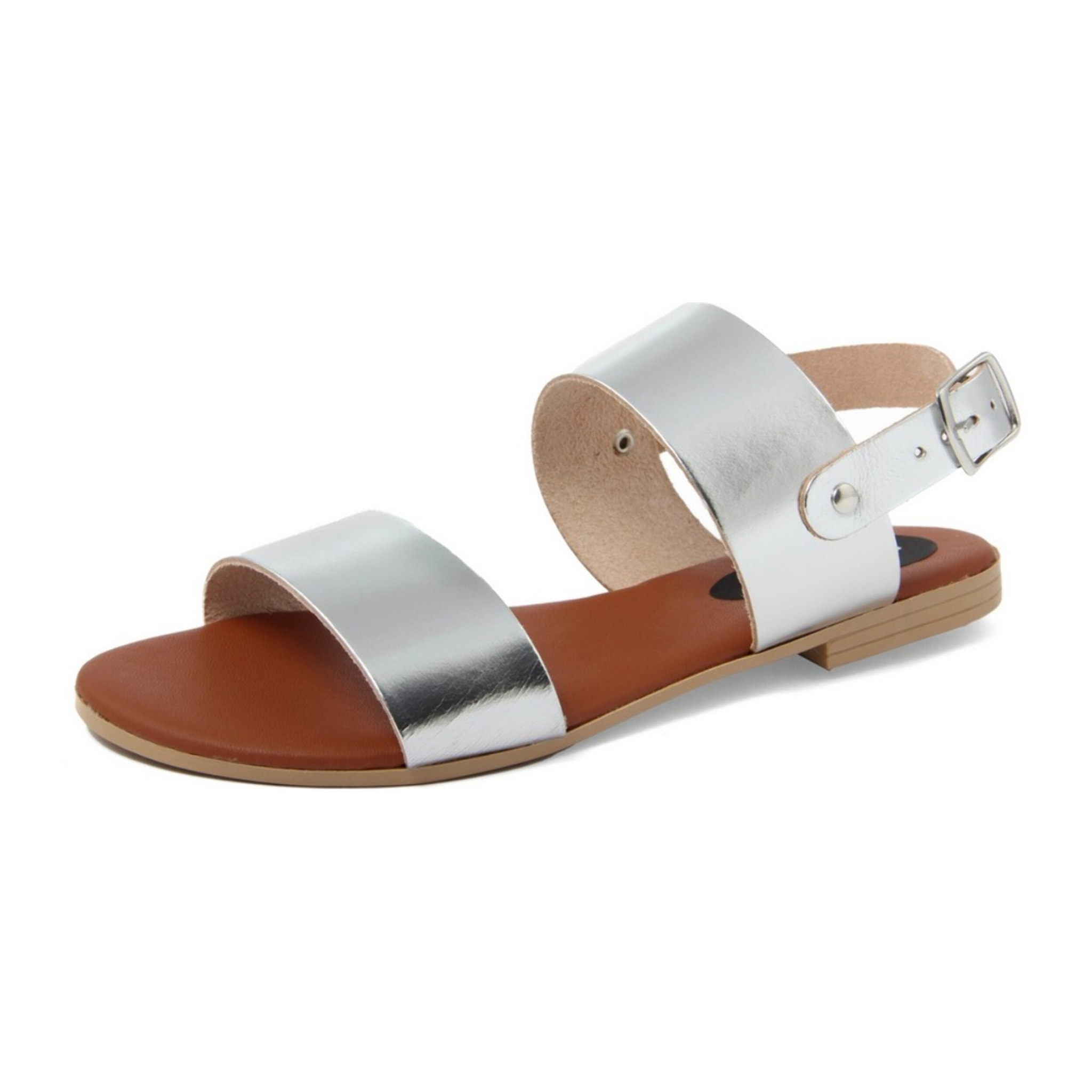 Sandalo Donna in pelle colore Argentato