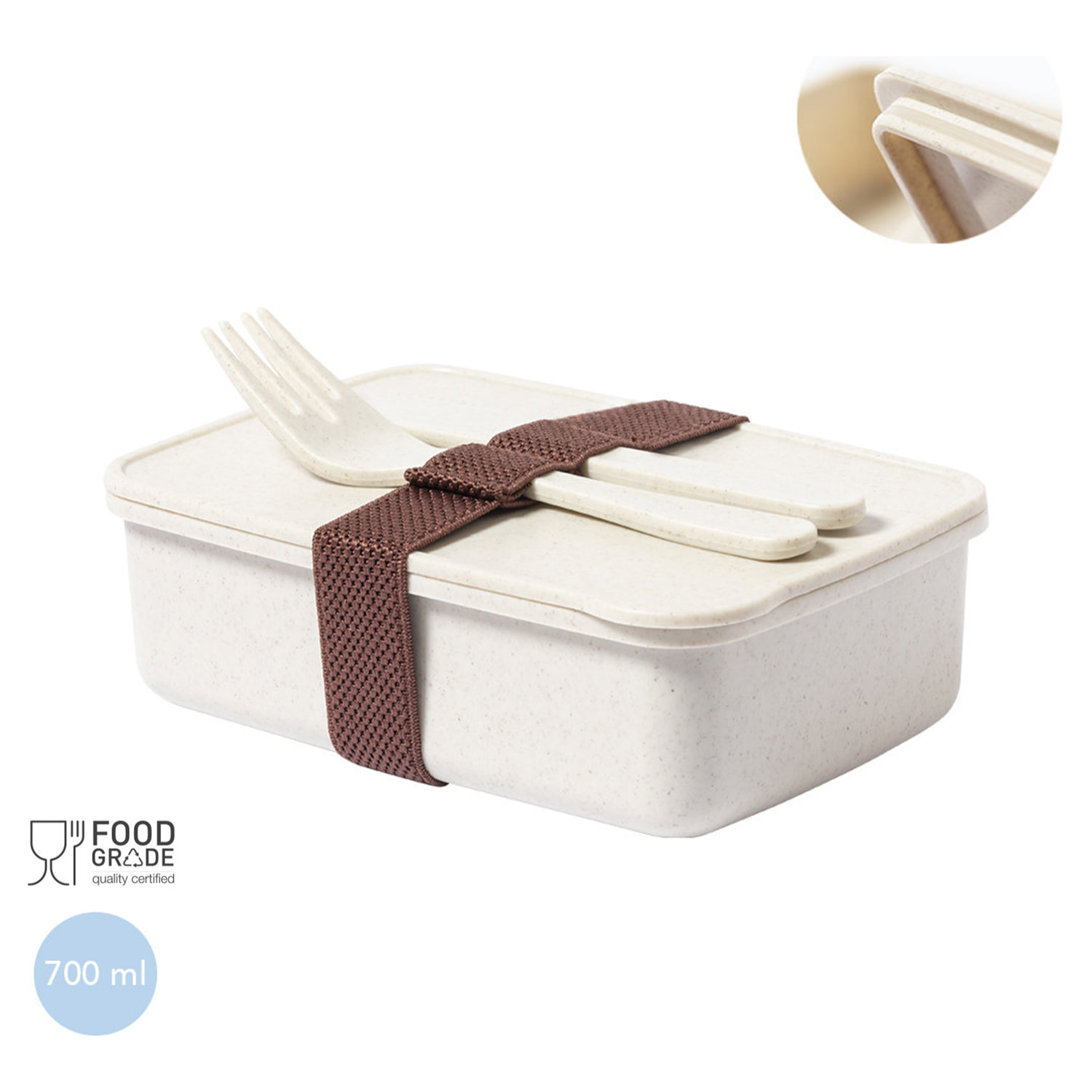 Lunch box da 700 ml Harxem, con certificazione Food Grade.