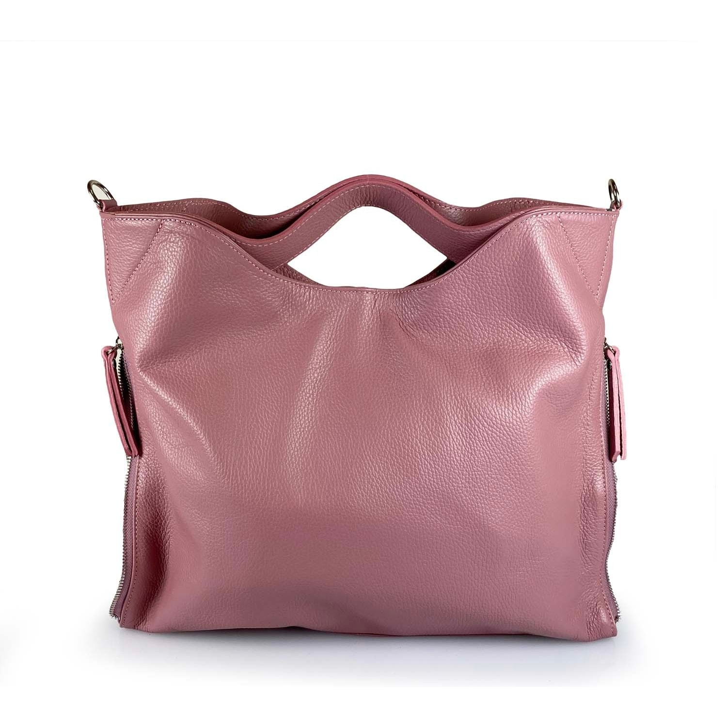 Borse Donna colore Rosa-in pelle Made in Italy 39 X 31 X 5cm