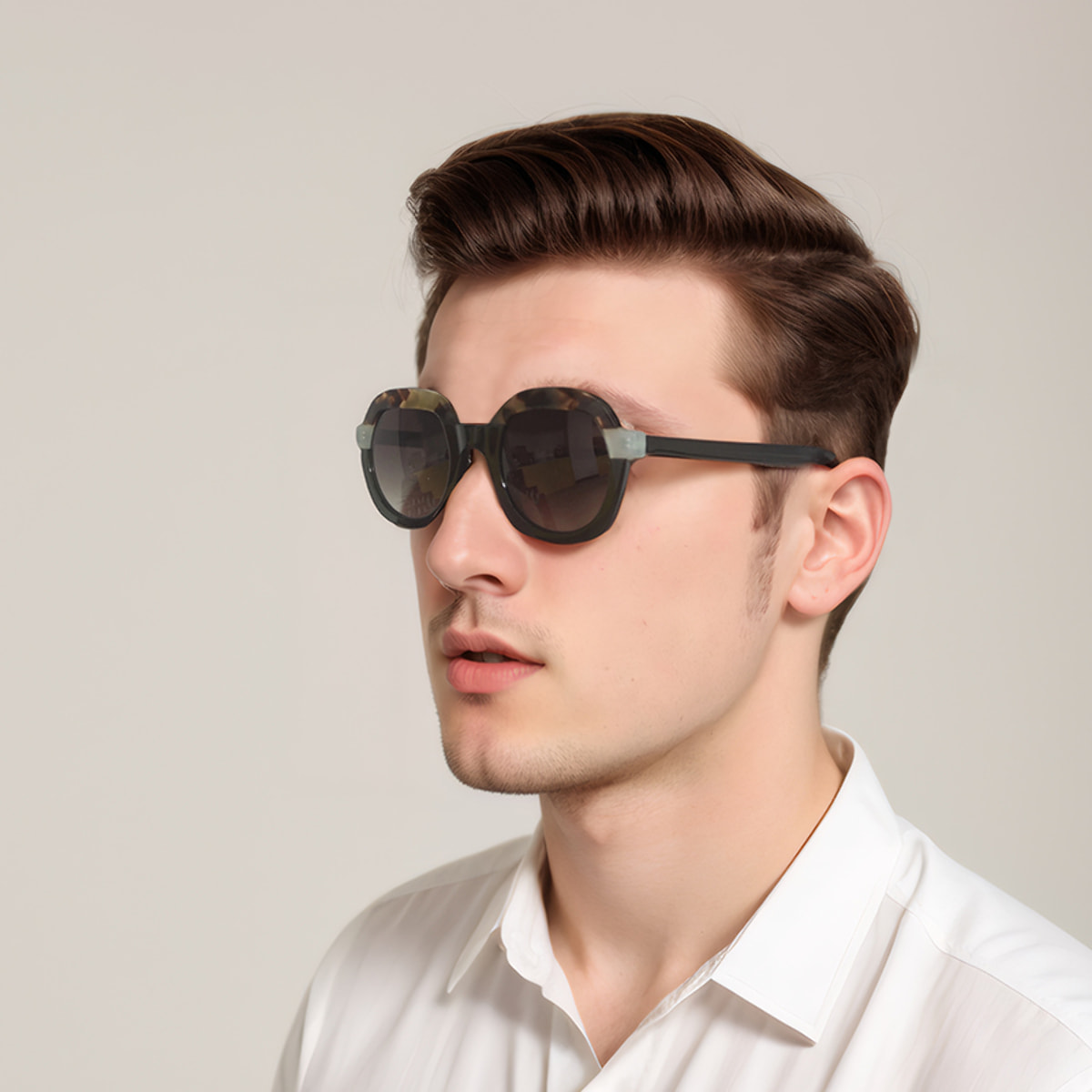 Gafas de sol LENOIR BURDEOS - Gris oscuro transparente con gris degradado