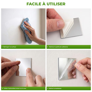 Pack de 100 stickers miroirs mosaïques 2 x 2 cm