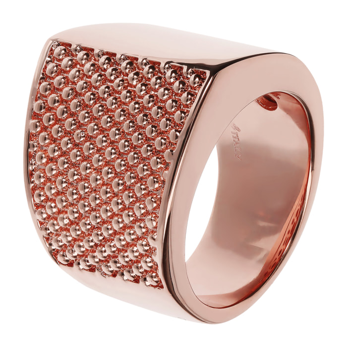 Anello Texture in Golden Rosé Placcato Oro Rosa 18k