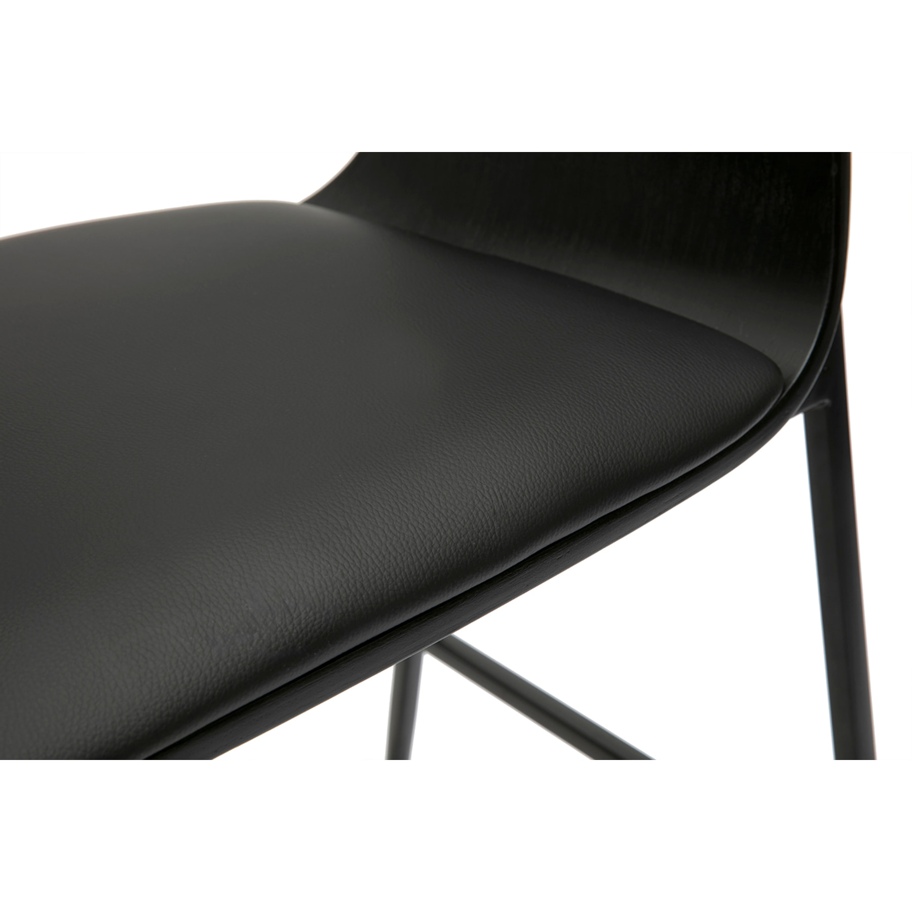 Tabourets de bar design noirs (lot de 2) WESS