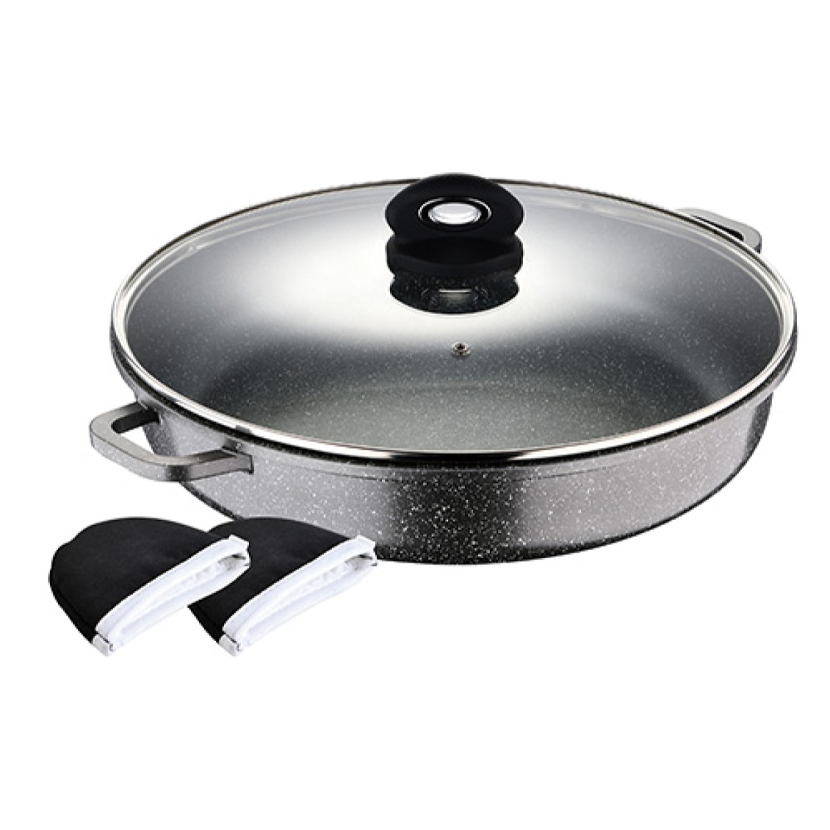 Cacerola baja con tapa 36X7.5CM 6L aluminio fundido Bergner Orion