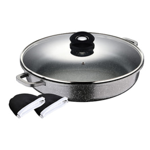 Cacerola baja con tapa 36X7.5CM 6L aluminio fundido Bergner Orion