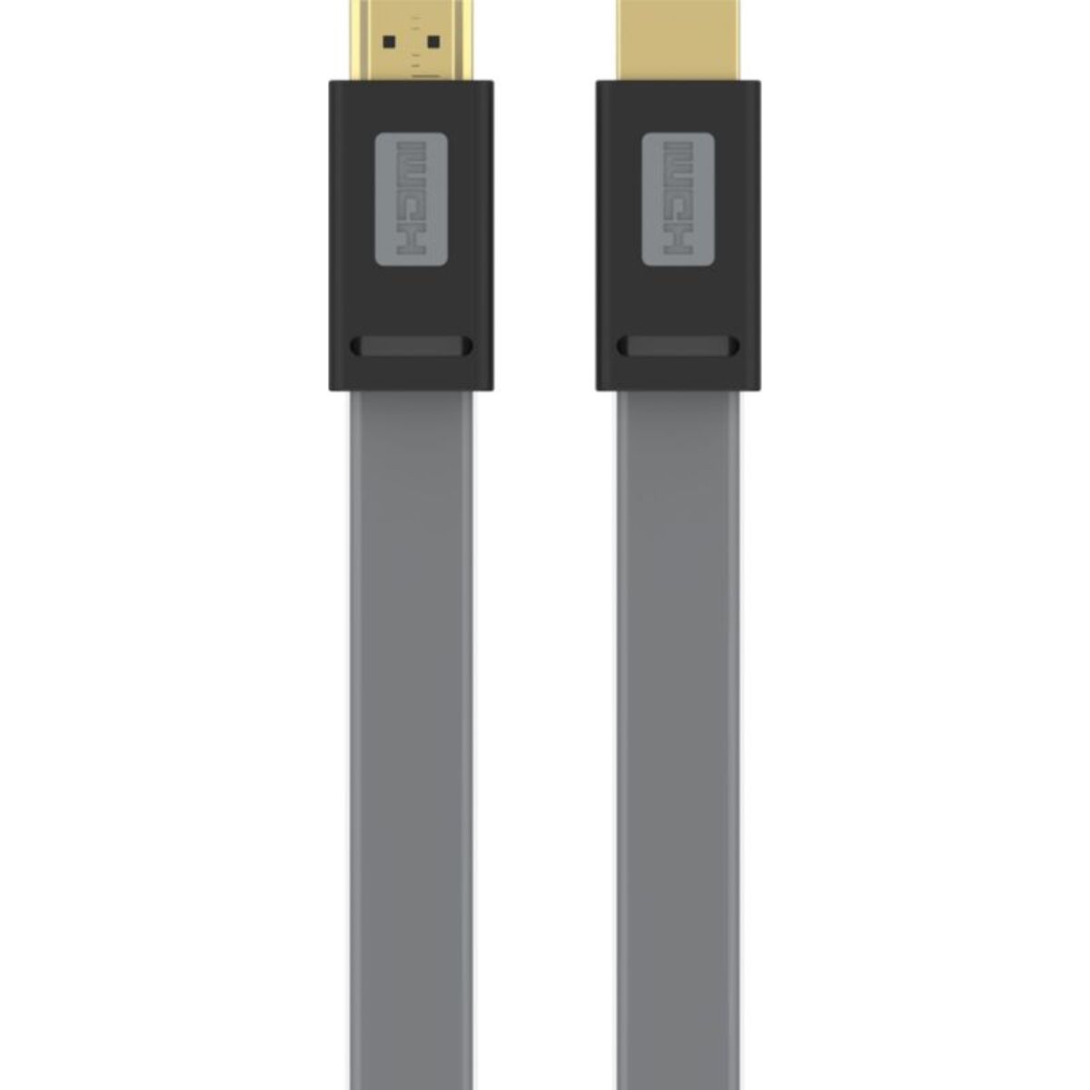 Câble HDMI ESSENTIELB 2.0/18Gbps plat 2M anthracite