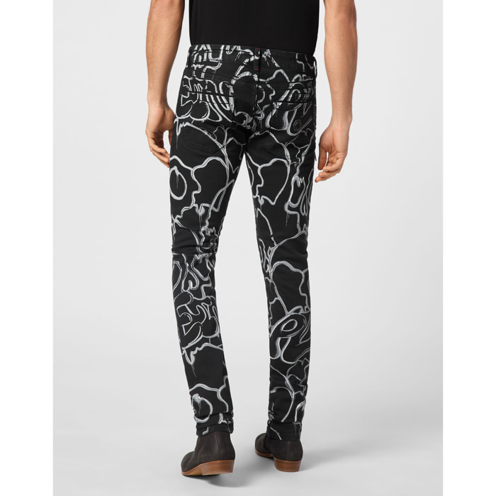 PHILIPP PLEIN Vaqueros de corte recto SKULL&BONES