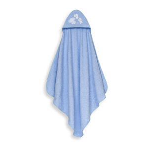 Capa Baño 1X1 Mod Oso Elefante Globos+Gorro Azul