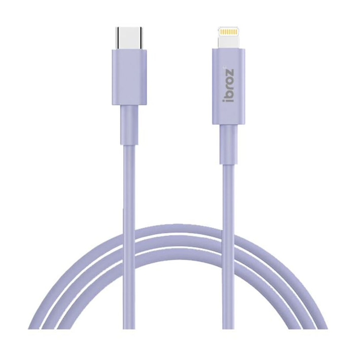 Câble Lightning IBROZ vers USB-C 1m mauve