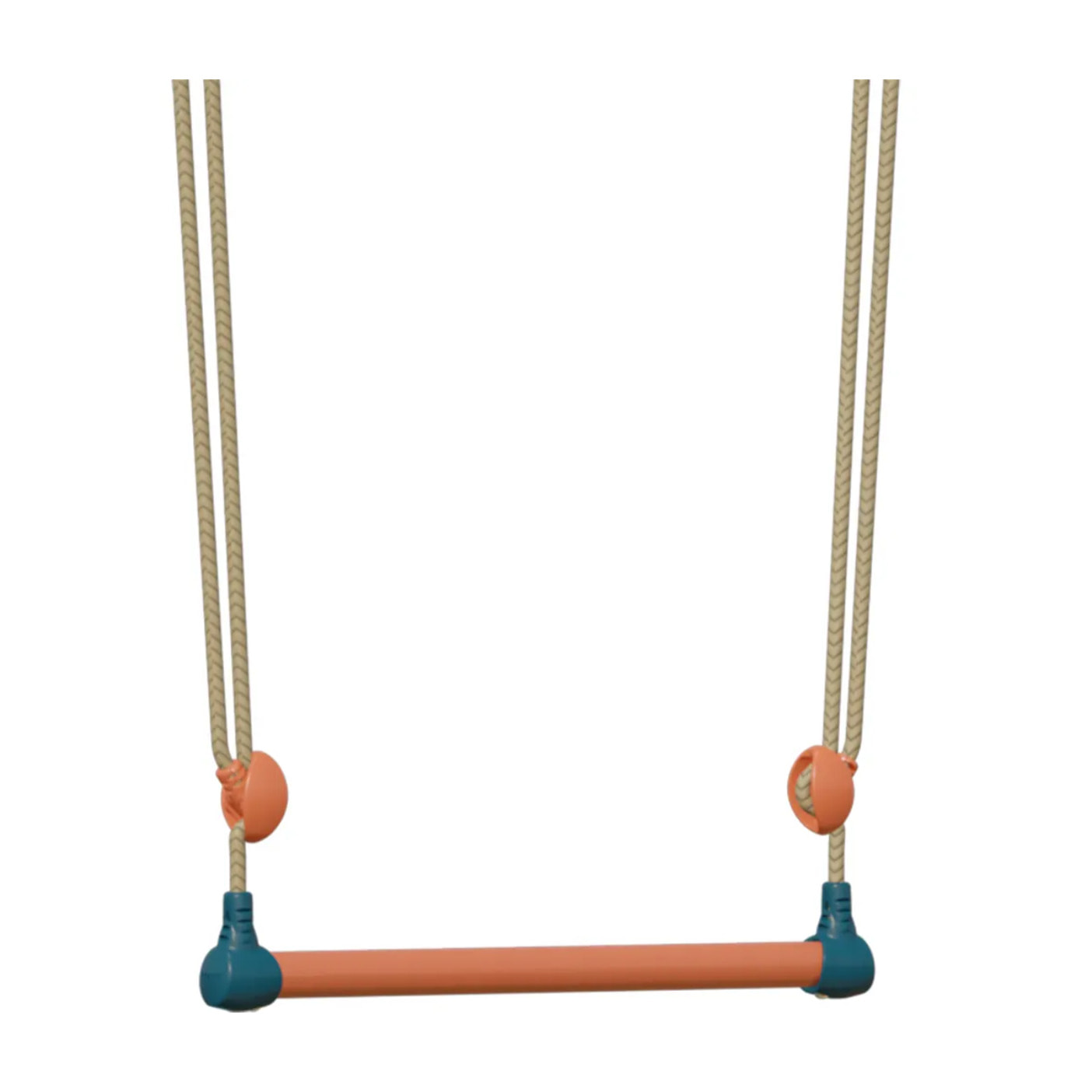 Balançoire double avec face à face, trapèze, siège bébé et échelle de corde - Techwood Harmonie MANOU 2 - Aléo by Trigano