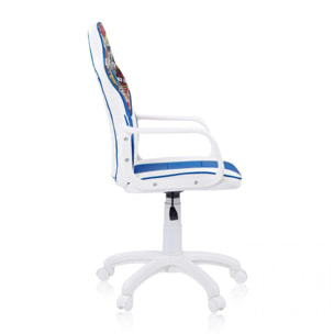 Silla gaming DRW Sticker Blanco Azul DRW