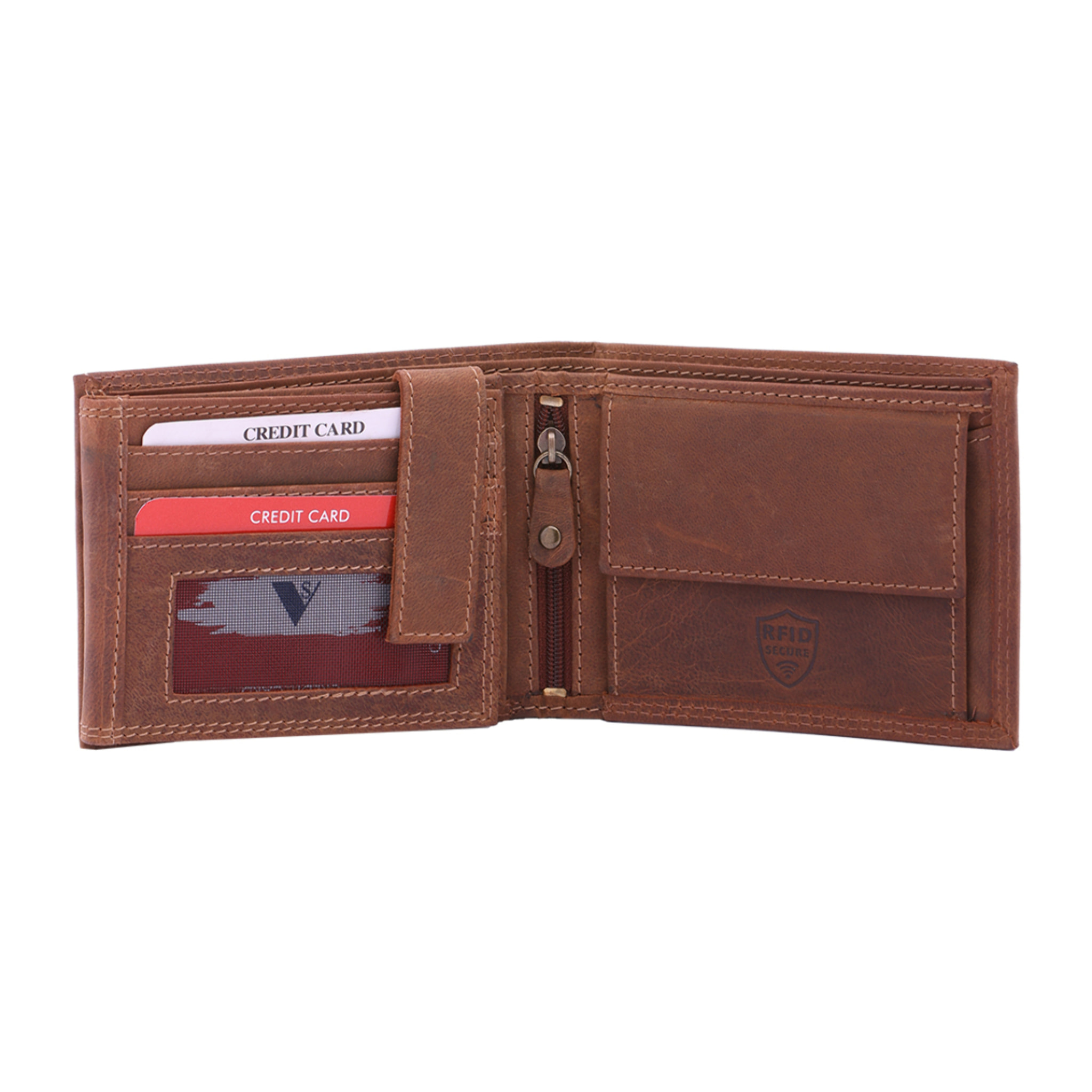 Portafoglio  da uomo In Vera pelle Made in Italy 9,5x12x2,5 cm