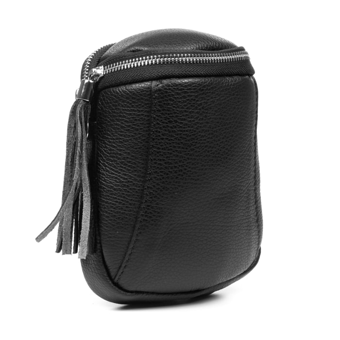 Agugliano borsa a tracolla donna. Pelle autentica Dollaro.