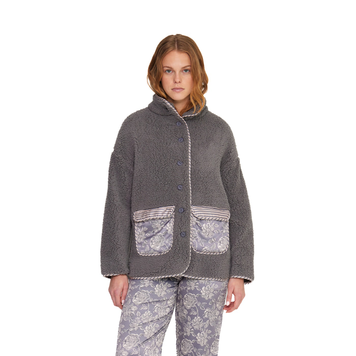 Giacca donna lisette in eco pelliccia e raso Noidinotte