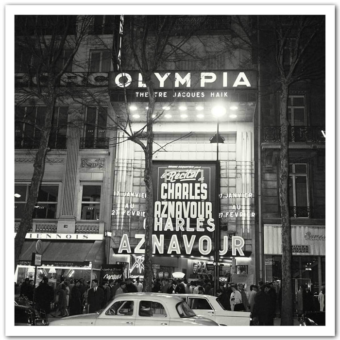 Affiche de Paris noir et blanc, L'Olympia Affiche seule