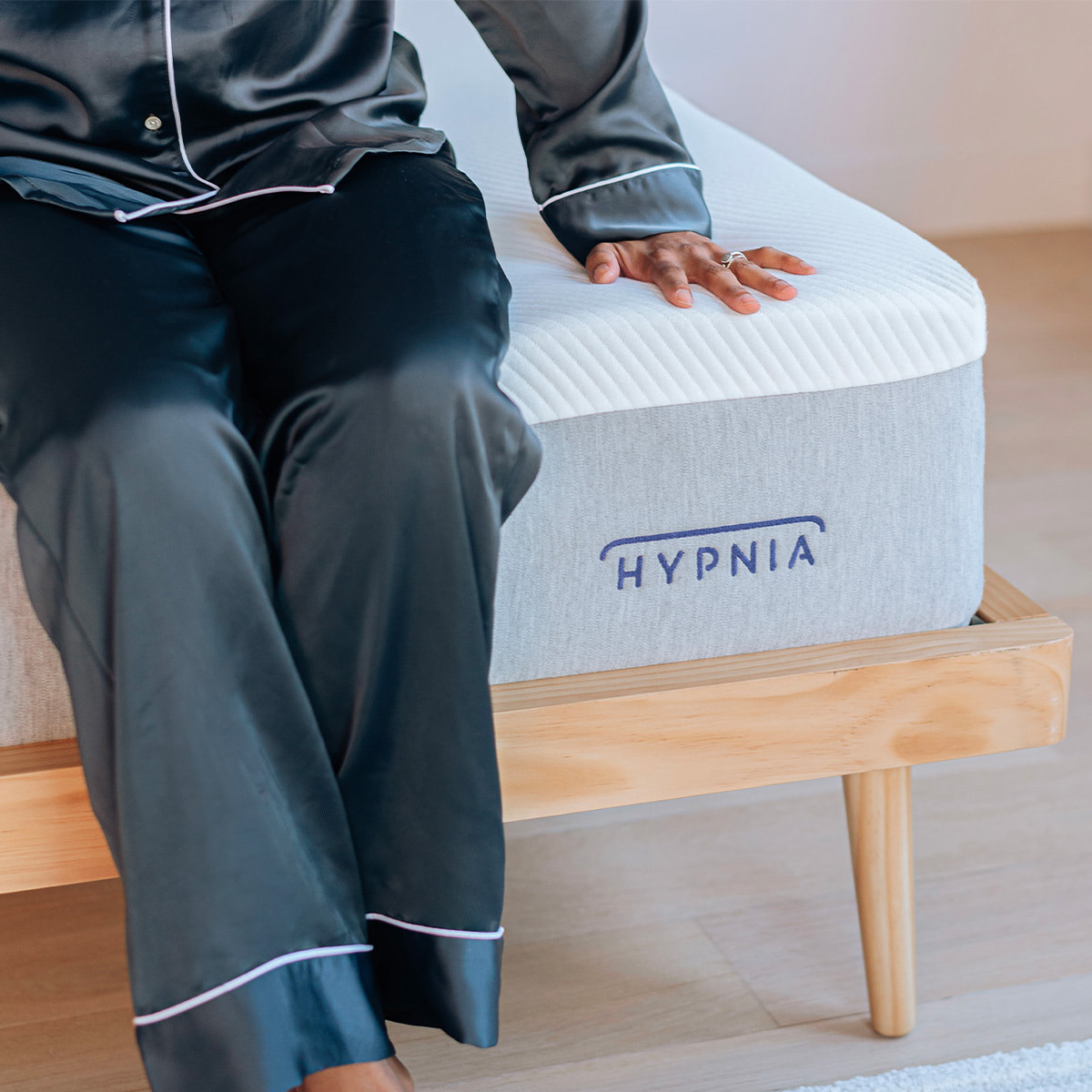 Sommier bois clair Alba finition chêne sommier inclus - Hypnia