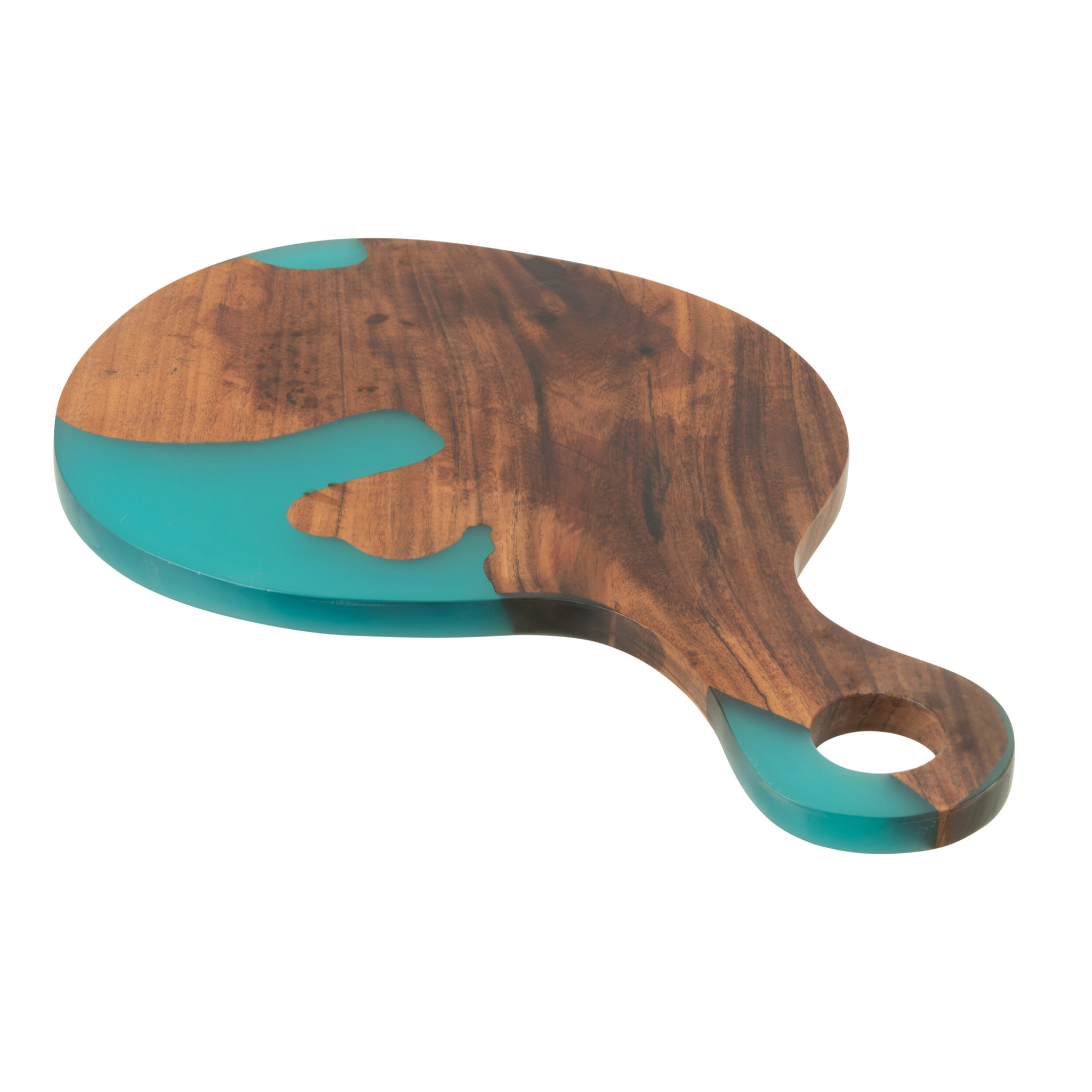 J-Line planche à découper Moderne - bois/résine - naturel/bleu