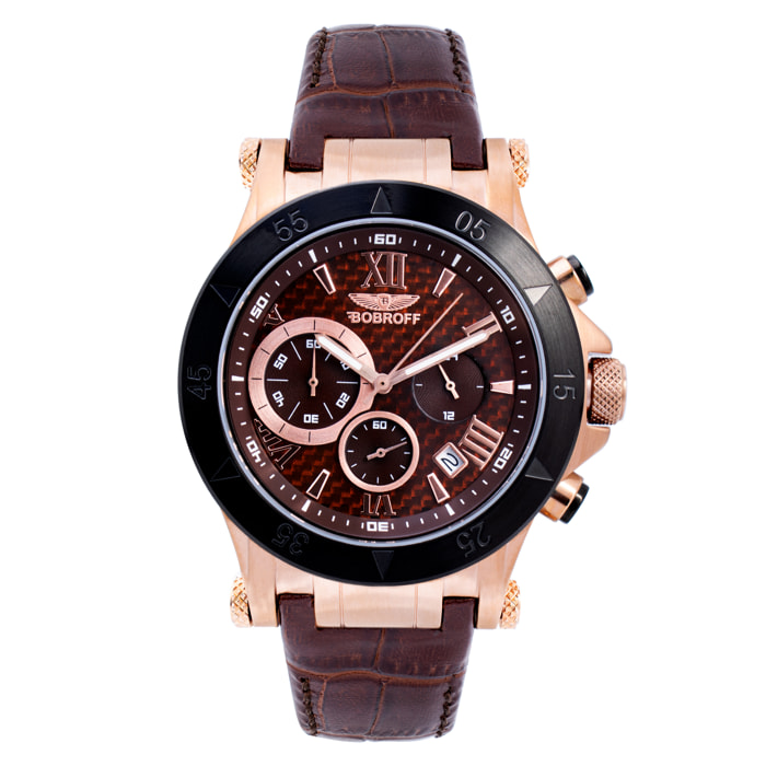 Reloj Bobroff BF1001M65 Hombre Analogico Cuarzo con Correa de Piel