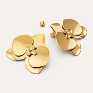 Pendientes Botanic Acero Baño Oro