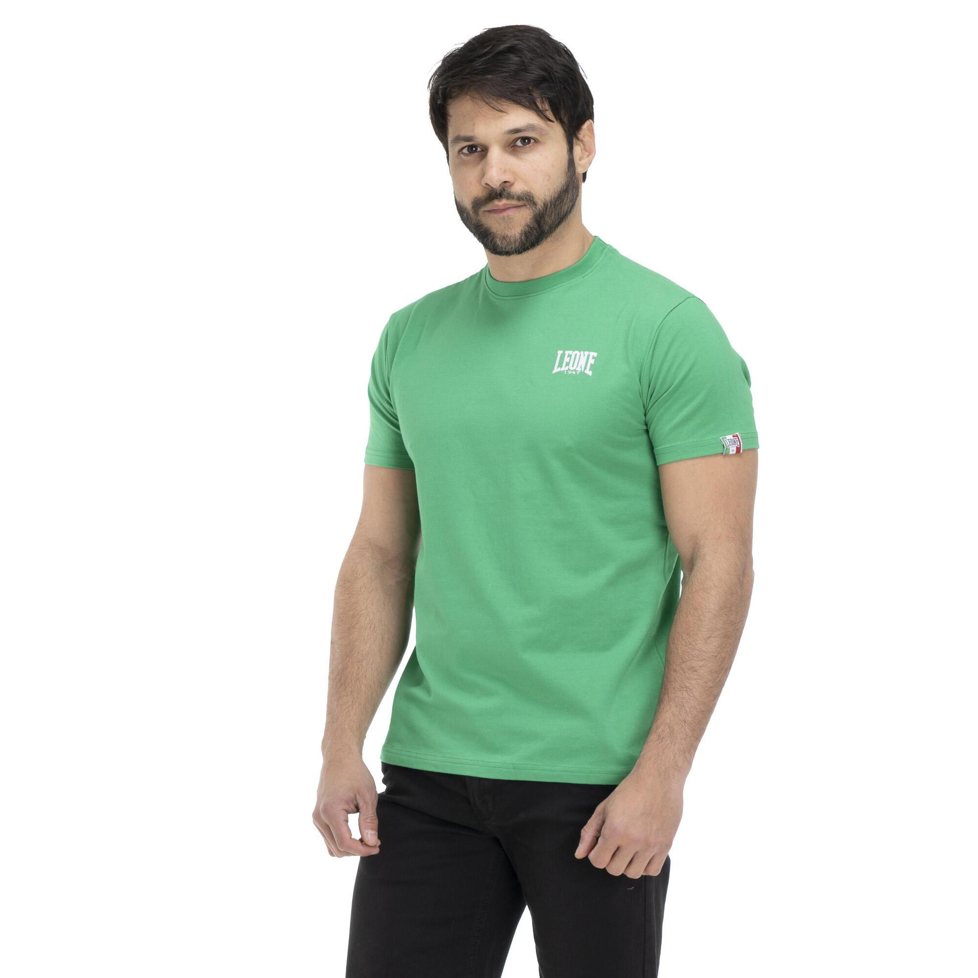 T-shirt in cotone da uomo a maniche corte Leone Basic