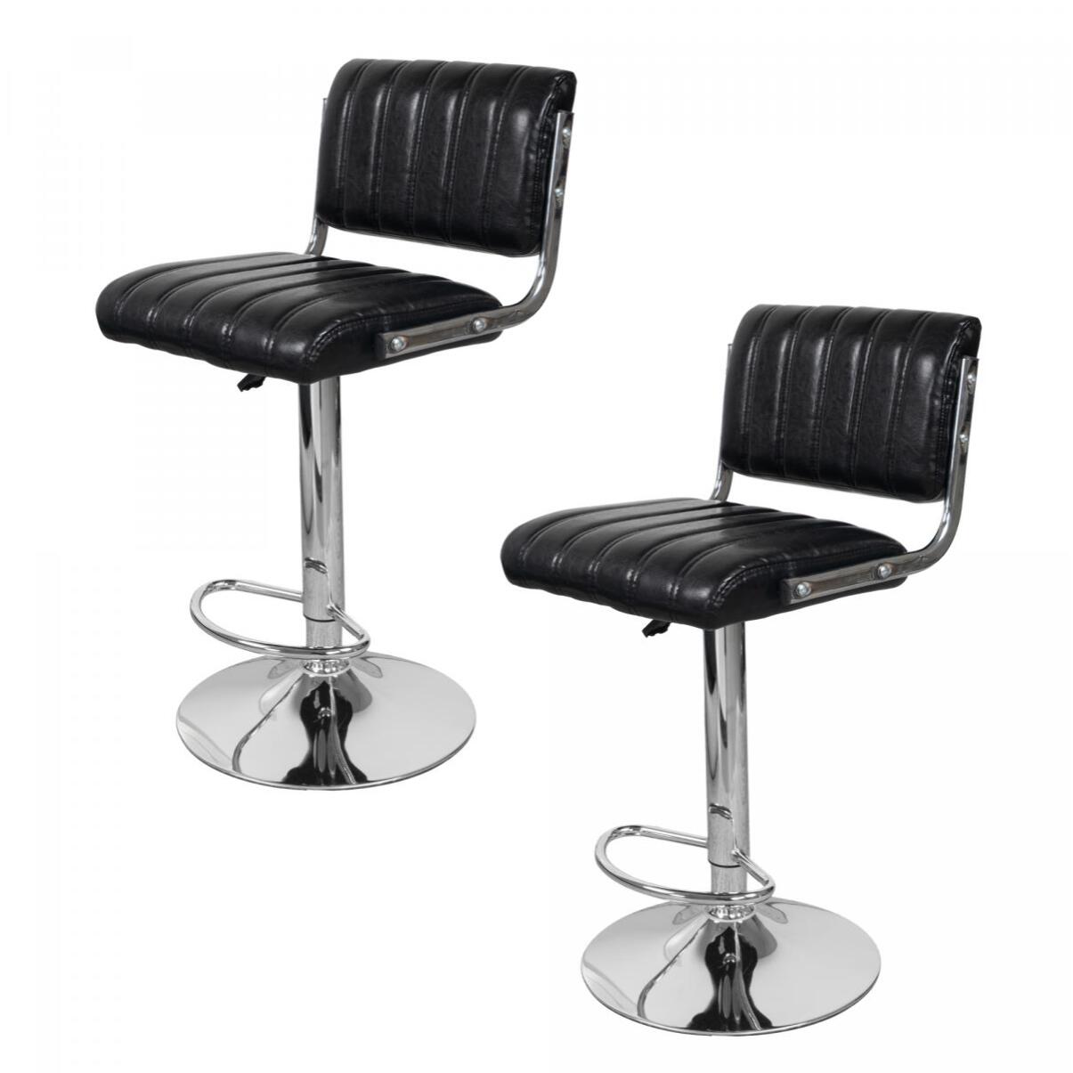Lot de 2 Tabourets de bar Hune Partiellement fabriqué à la main