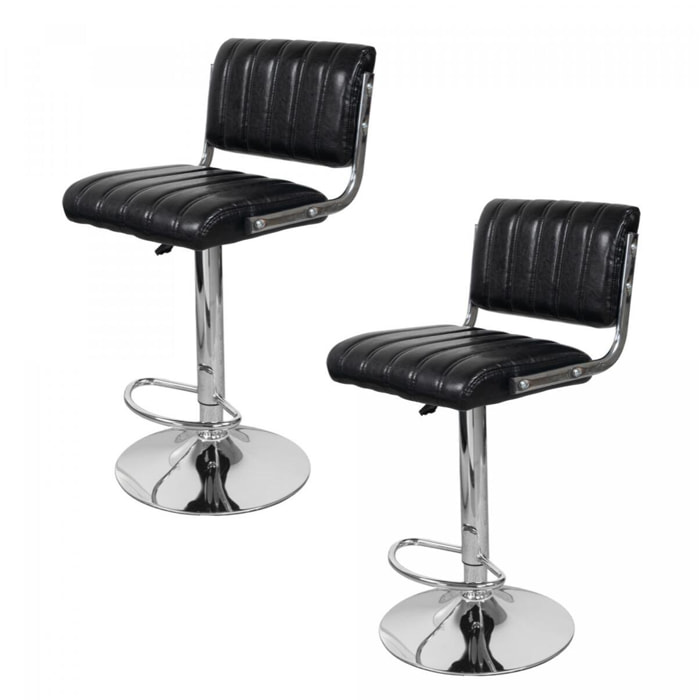 Lot de 2 Tabourets de bar Hune Partiellement fabriqué à la main
