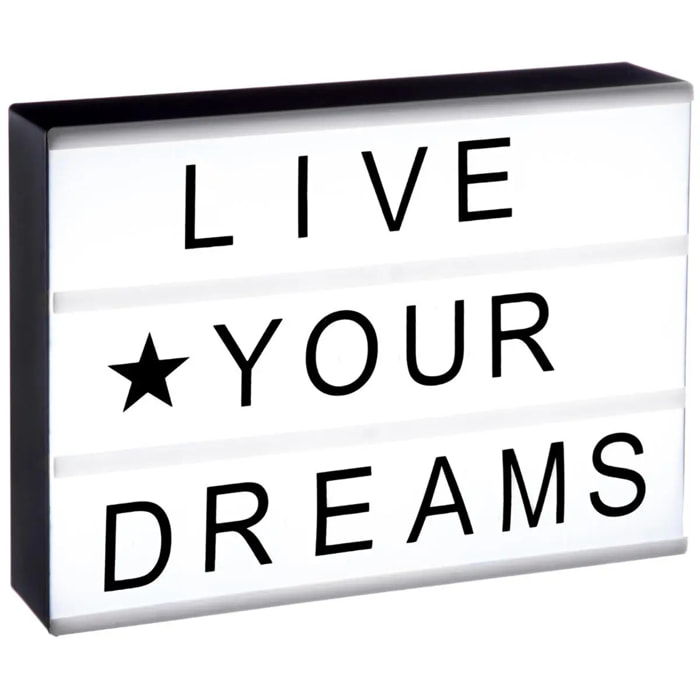 Boîte lumineuse à message Kira 30x22cm