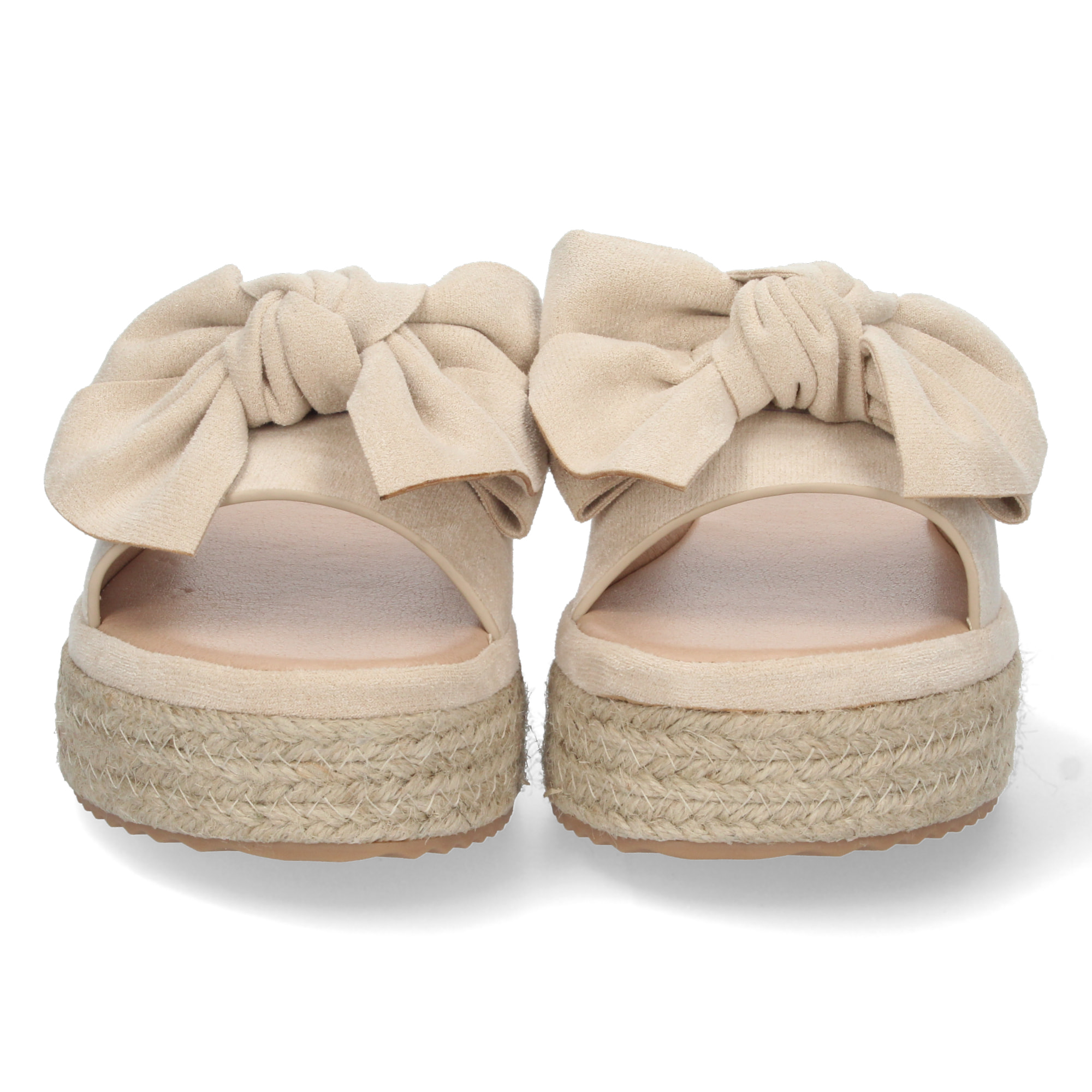 Sandalia de Plataforma con Yute y Lazo