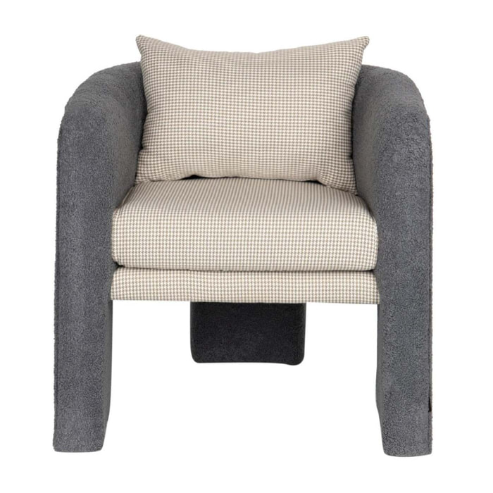 Sillon Boucle Gris Turku 69x71x70 Cm