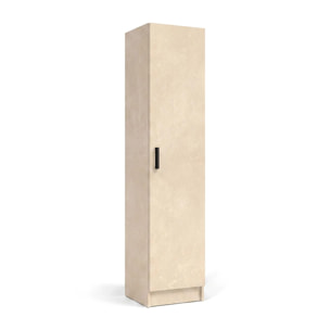 Armario de 1 puerta en efecto microcemento beige 37x180 cm Multi Useful Microcemento Beige