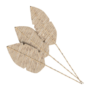 Palmes Major en bambou naturel (lot de 3)