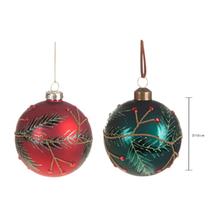 Sfera con decoro - Pezzi 8 - 10xH10x10cm - Bianchi Dino SpA