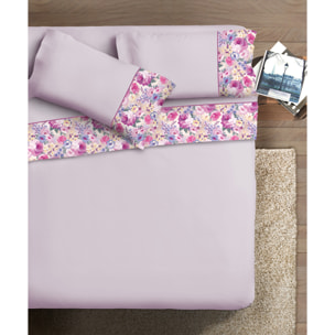 Completo letto Armonie IPERSAN Puro Cotone Dalia Glicine