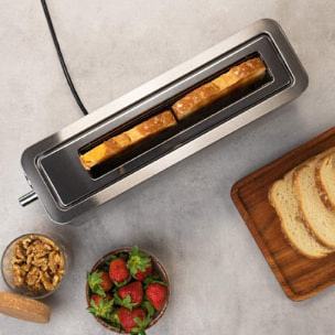 Cecotec BigToast Extra Toaster. 1100 W, Extra Wide Slot, 4 Preconfigured Functio