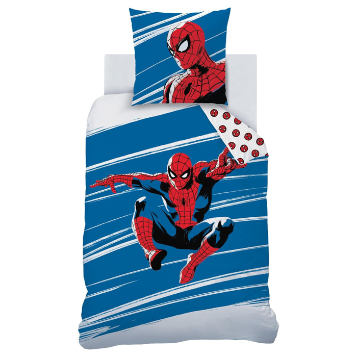 Parure de lit imprimée 100% coton, SPIDERMAN HOME ANNIVERSARY