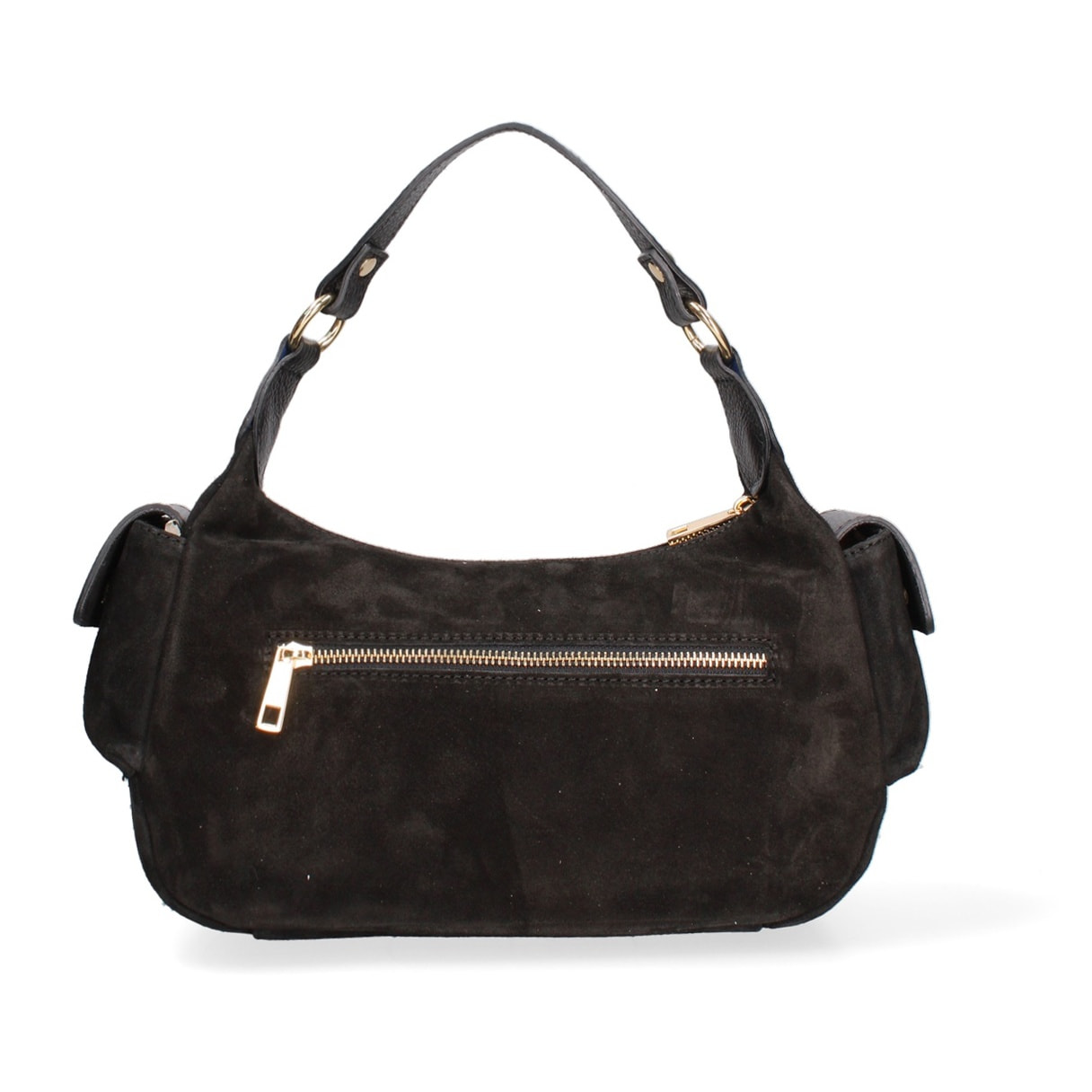 Borsa a spalla da donna Made in Italy - Modello Ardena - Pelle scamosciata - 30.0 x 17.0 x 12.0 cm