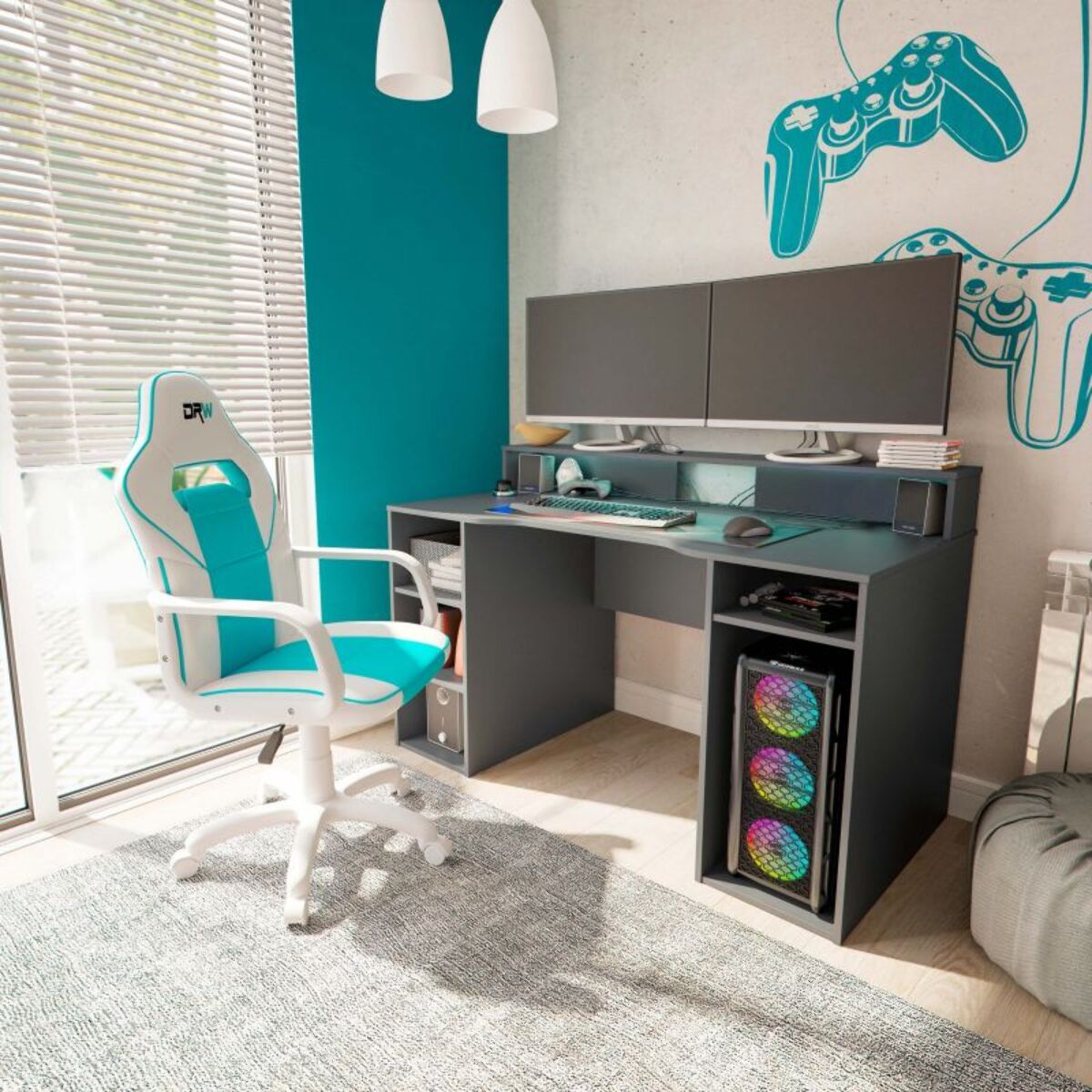 Mesa de escritorio Galax Antracita