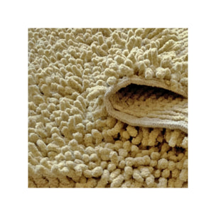 Tapis de salle de bain rectangulaire 40 x 60 cm en coton chenille - SHAGGY