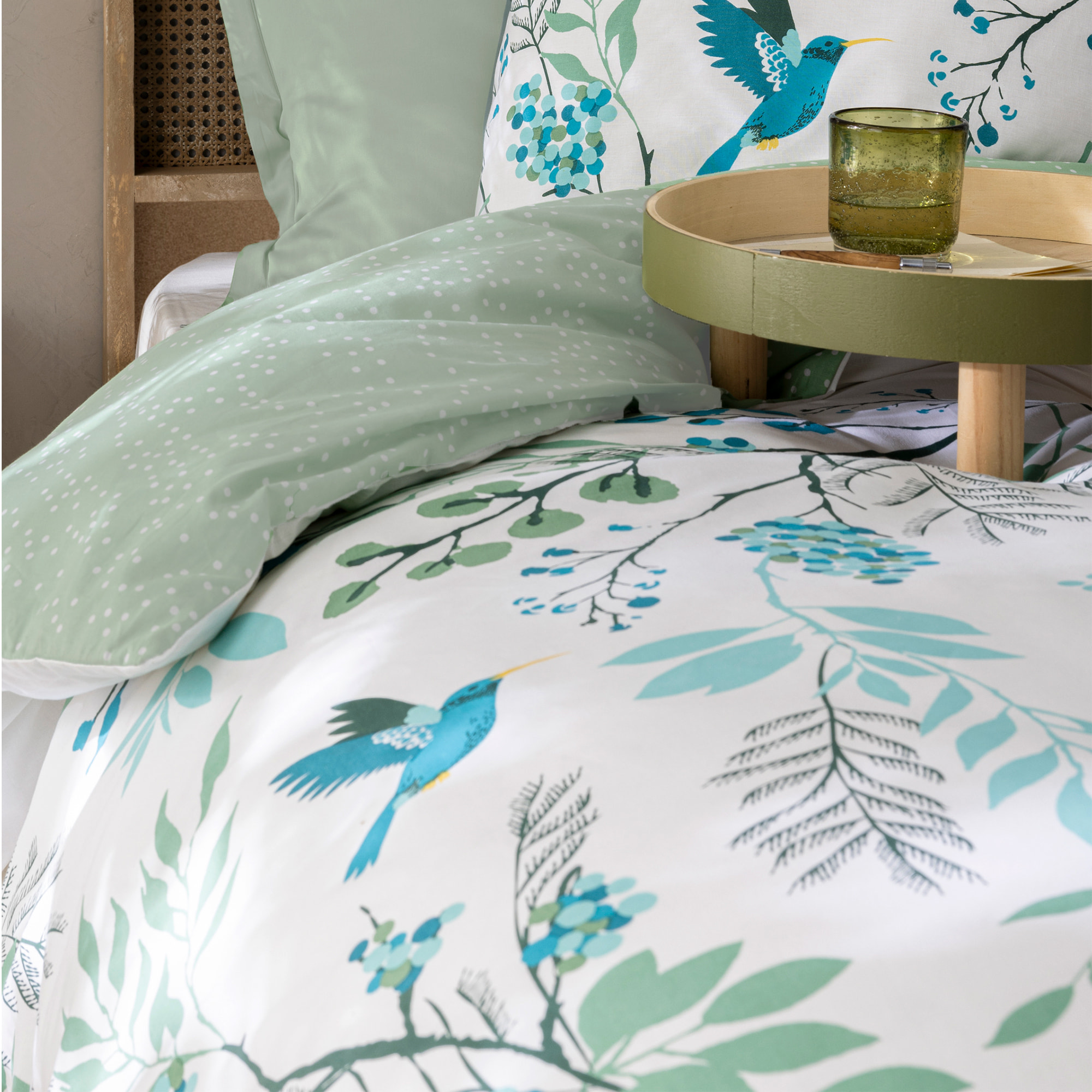 Parure de lit imprimée 100% coton, PARADIS