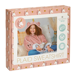 Plaid sweat licorne flanelle