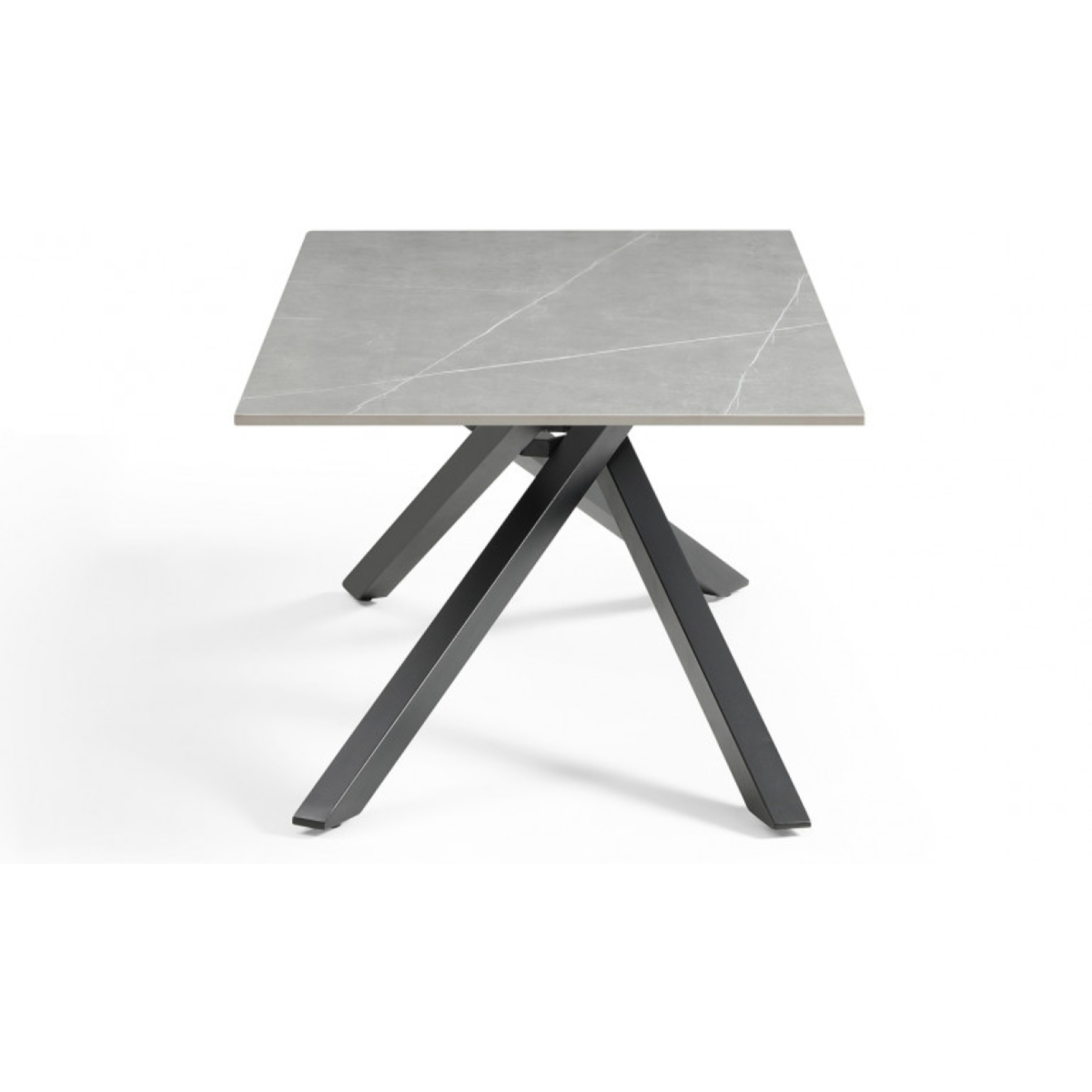 Table basse en céramique 120x60cm marbre grey - 7 piètements - UNIK