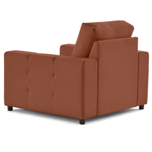 Crocus - fauteuil en tissu - Rouille