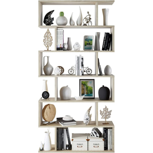 Libreria da Terra Con Mensole Zig Zag Friburgo Plus 192 x 80 x 25 cm Rovere