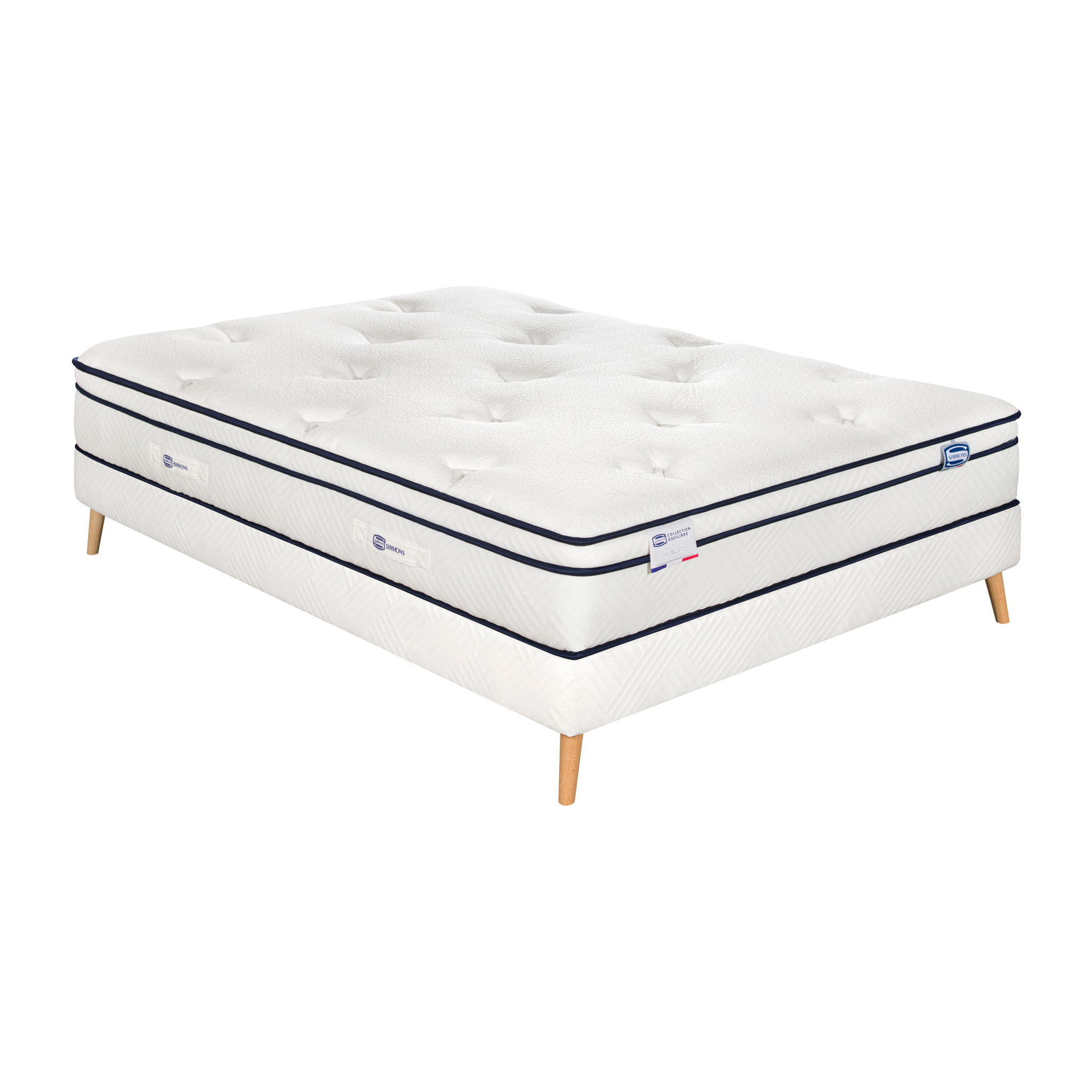 Ensemble L'INEGALE, matelas Hybride , ferme, H27 + sommier